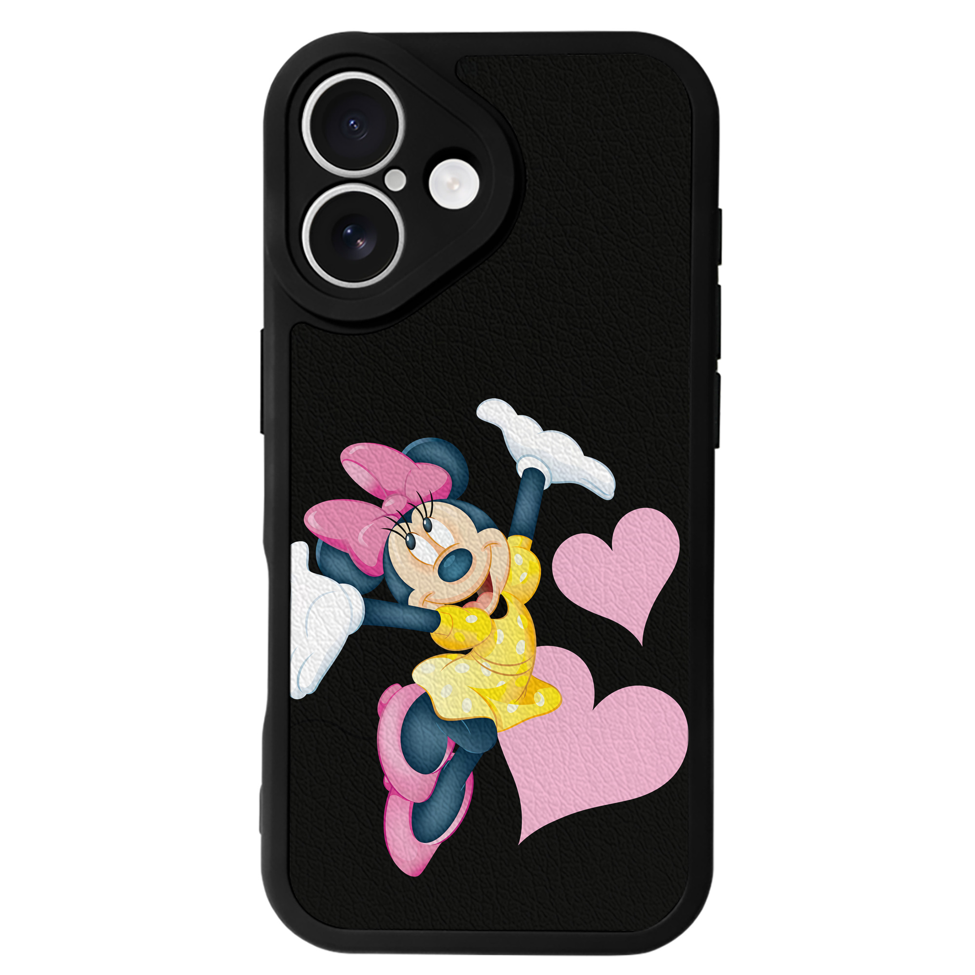 （画像用） ミッキーマウス Mickey Mouse 【iPhone 16シリーズ対応】シリコンスマホケース（レザー調） 材質：シリコン